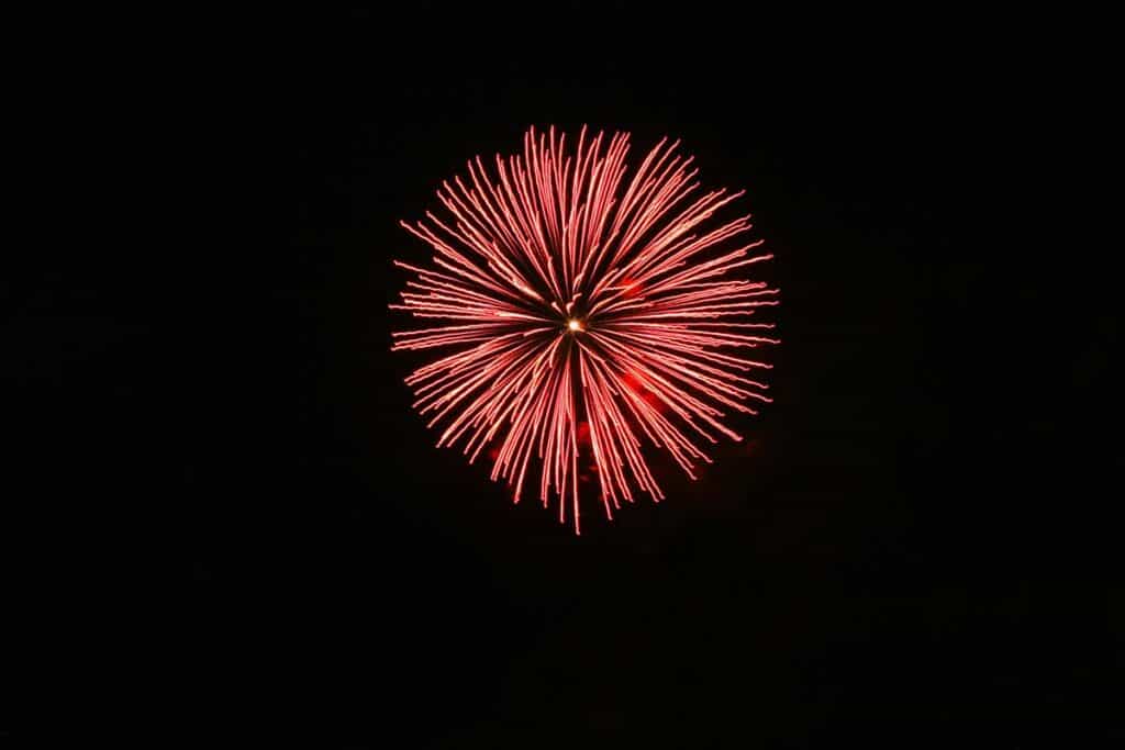 Red Fireworks Photo - HQ Photography